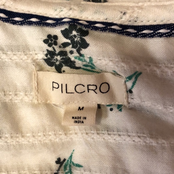 Pilcro Keira Collared 100% Cotton Button Up Blouse - Picture 7 of 8